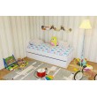 Single size bed with optional trundle bed or drawers